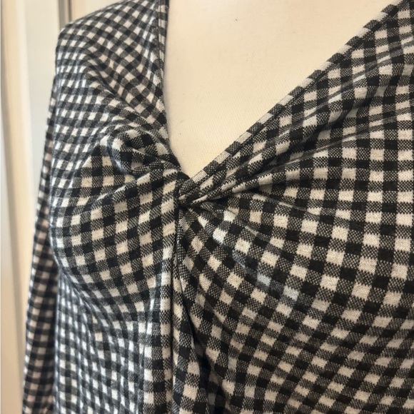 Old Navy gingham black and white soft long sleeve top size L - Picture 13 of 16